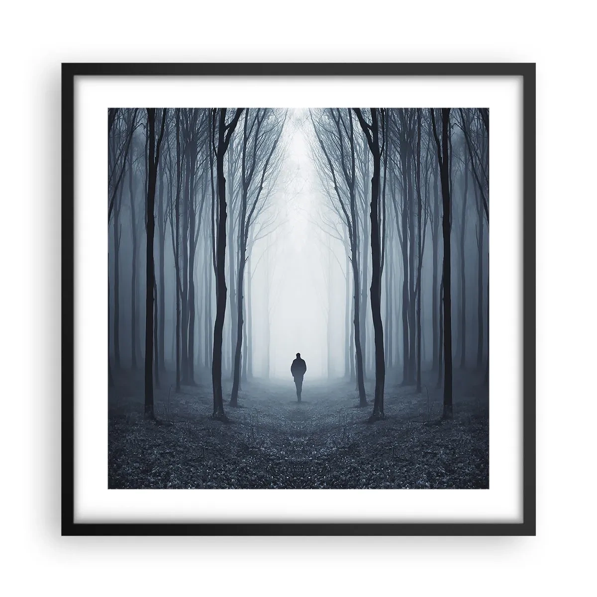 Poster in einem schwarzem Rahmen - Alles einfach und übersichtlich - 50x50 cm