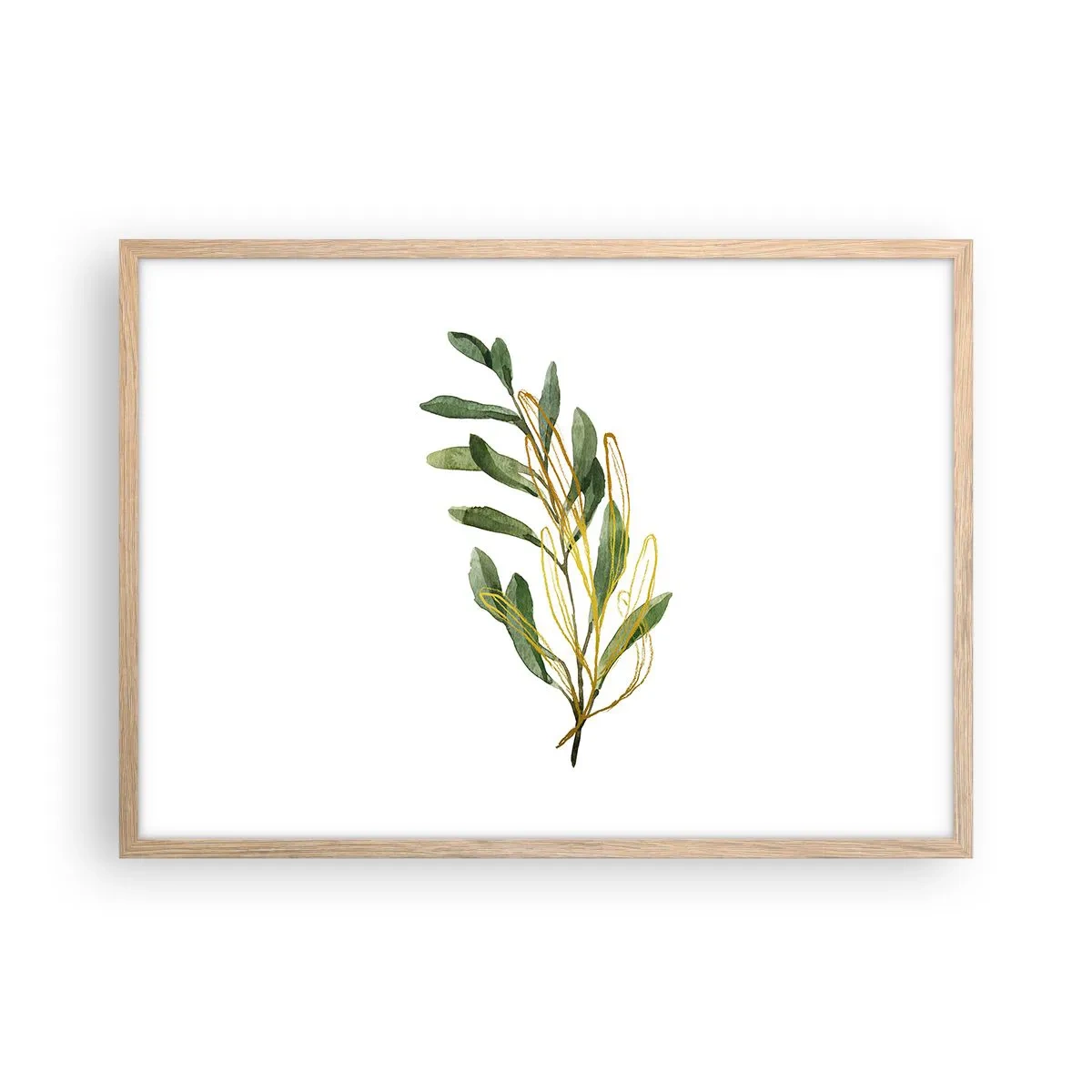 Poster in einem Rahmen aus heller Eiche - Alles was gut ist - 70x50 cm