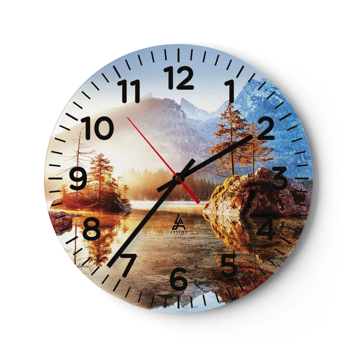 Wanduhr - Glasuhr - Natur in neuem Licht - 30x30 cm