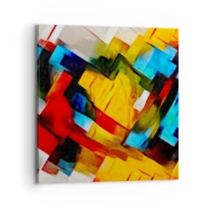 Bild auf Leinwand - Leinwandbild - Ein bunter Interleaver - 70x70 cm