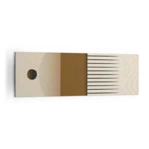 Bild auf Leinwand - Leinwandbild - Abstrakte geometrische Komposition in Beige- und Brauntönen - 160x50cm - Verschiedene Staaten - Moderne Wanddekoration für Wohnzimmer und Schlafzimmer ARTTOR