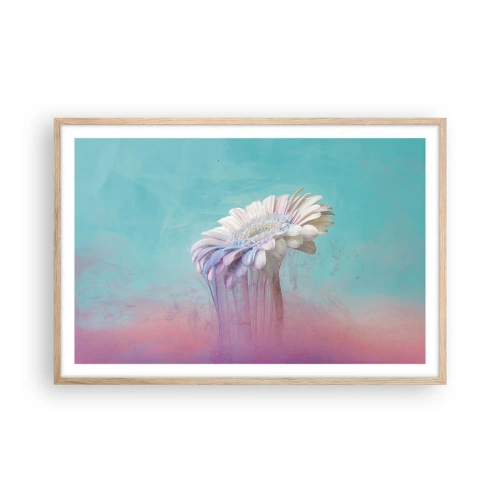 Poster in einem Rahmen aus heller Eiche - Blumenunterwelt - 91x61 cm