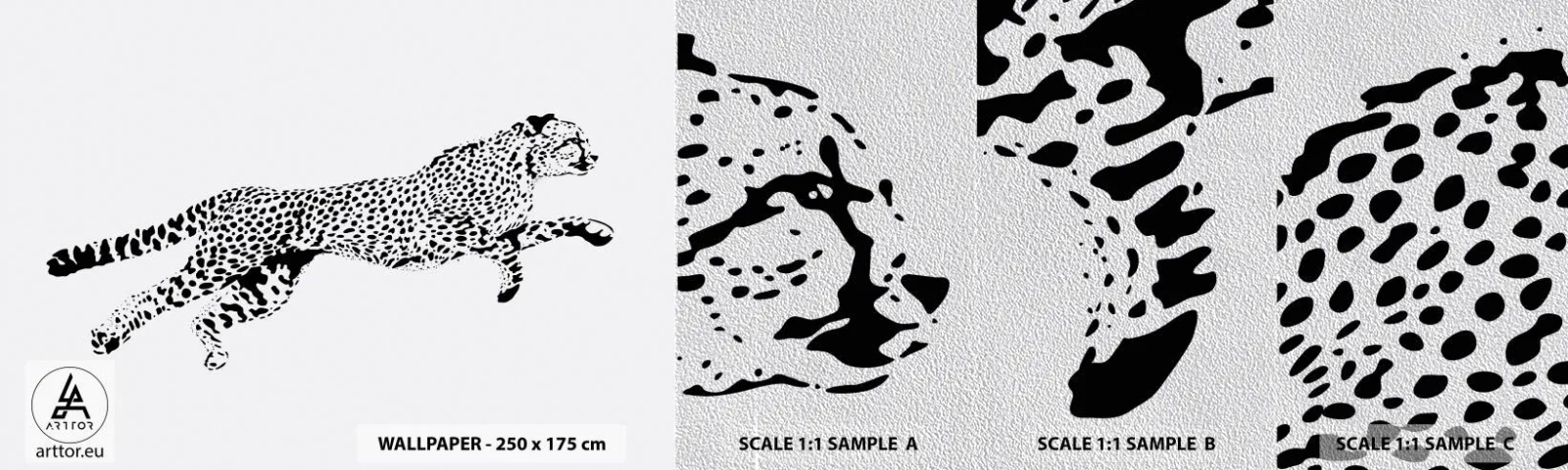 Fototapeten Muster Premium Sand - Der schnellste der Welt - Tiere, Gepard, Wilde Katze - 100x30 cm