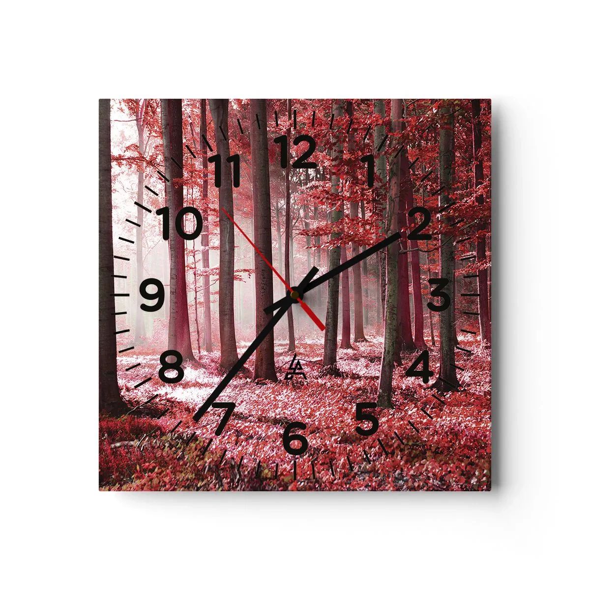 Wanduhr - Glasuhr - Rot ist genauso schön - 30x30 cm