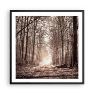 Poster in einem schwarzem Rahmen - Waldkathedrale - 60x60 cm