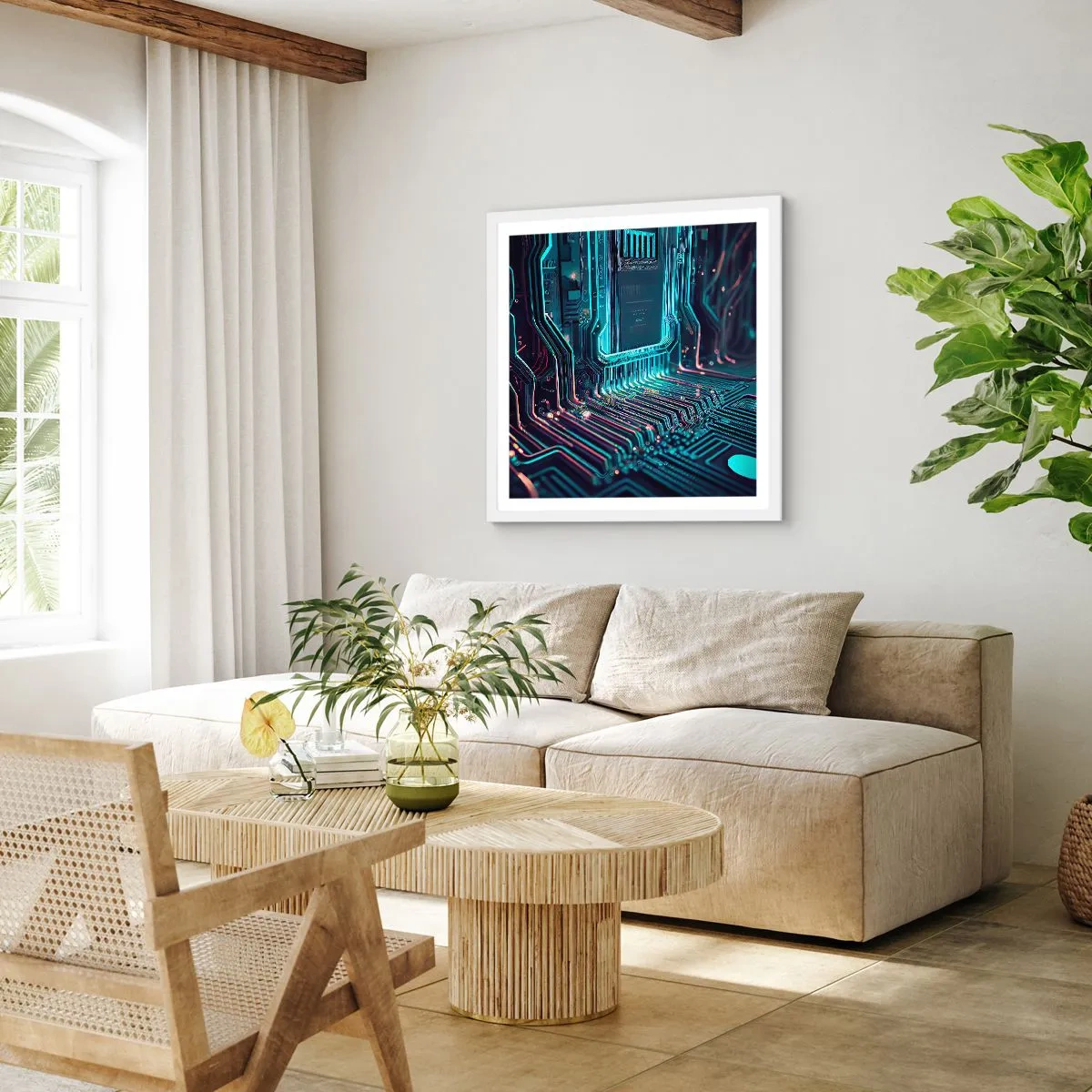 Poster in einem weißen Rahmen - Ich denke nur… - 60x60 cm