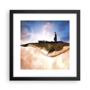 Poster in einem schwarzem Rahmen - Eine echte Reise - 30x30 cm