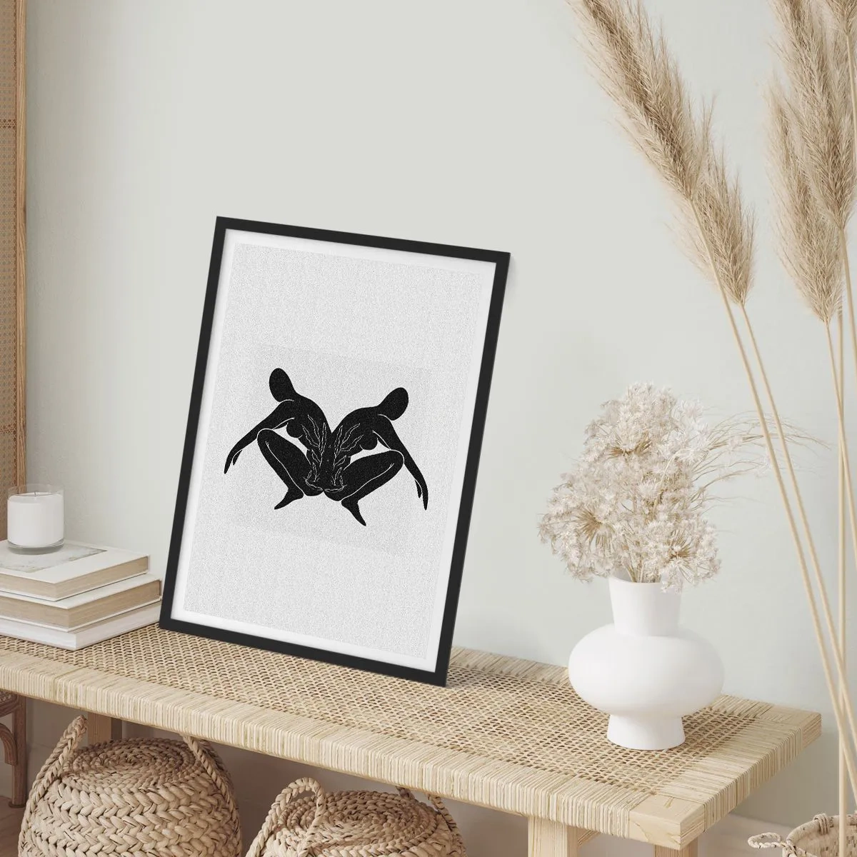 Poster in einem schwarzem Rahmen - Gemeinsame Seele - 70x100 cm