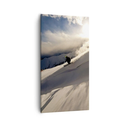 Bild auf Leinwand - Leinwandbild - Bergherausforderung angenommen - 55x100 cm