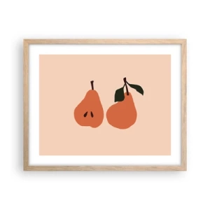 Poster in einem Rahmen aus heller Eiche - Pure Süße - 50x40 cm