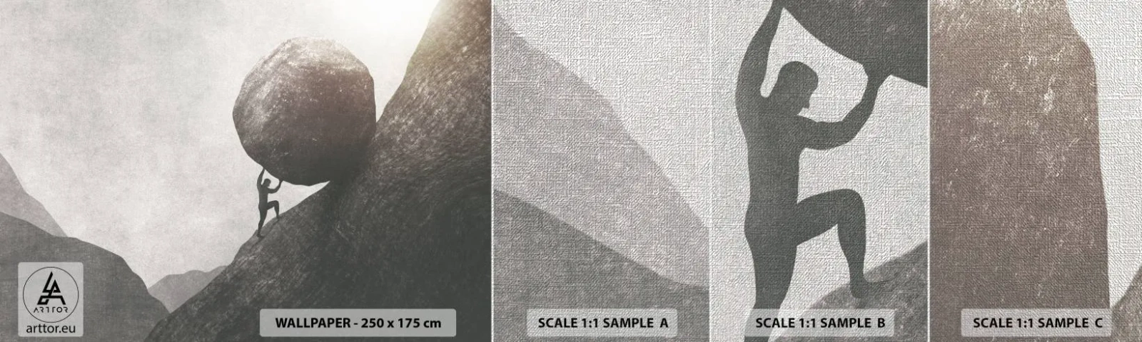 Fototapeten Muster Premium Canvas - Ich glaube wider alle Hoffnung - Abstraktion, Stück, Gewalt - 100x30 cm