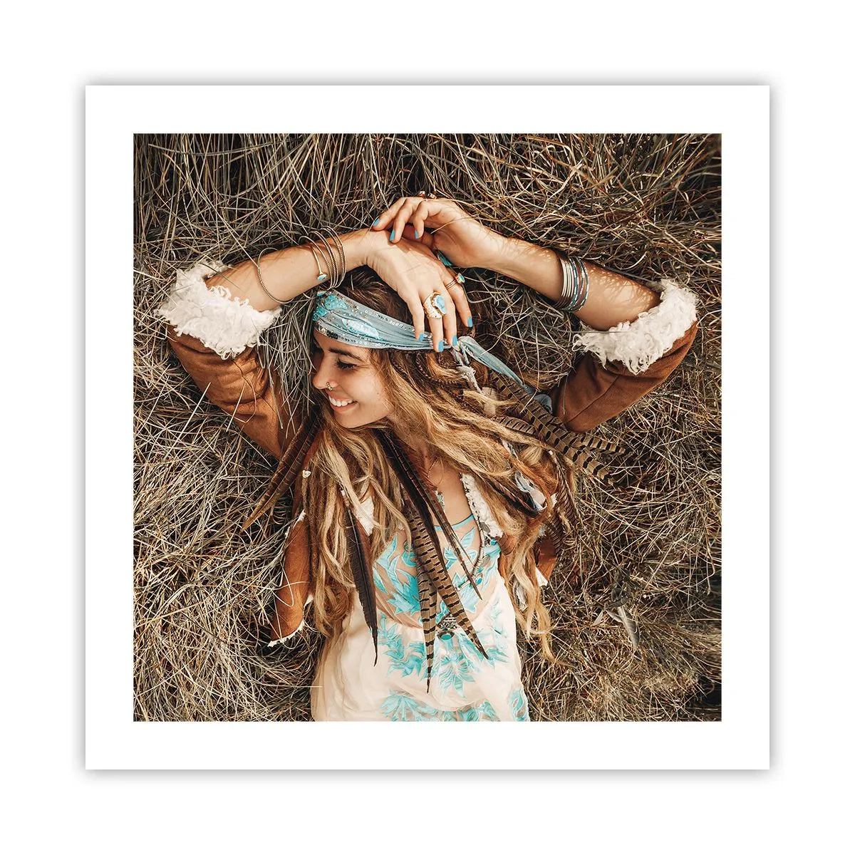 Poster - Auf dem Weg in den Sommer der Liebe - 50x50 cm