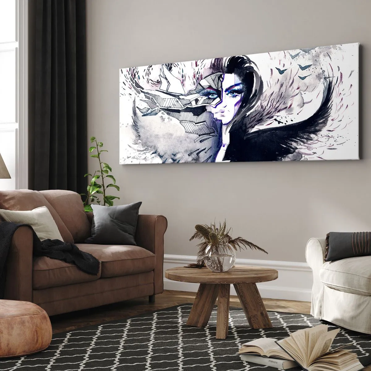 Bild auf Leinwand - Leinwandbild - Dämonisch und schön - 100x40 cm
