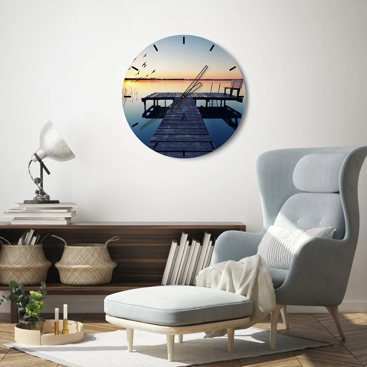 Wanduhr - Glasuhr - Das war ein guter Tag - 30x30 cm