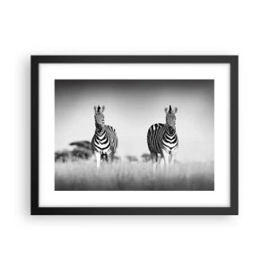 Poster in einem schwarzem Rahmen - Die Welt ist doch schwarz-weiß - 40x30 cm