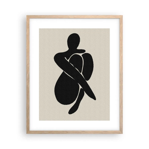 Poster in einem Rahmen aus heller Eiche - In deinen eigenen Armen - 40x50 cm