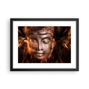 Poster in einem schwarzem Rahmen - Es existiert nur hier und jetzt - 40x30 cm