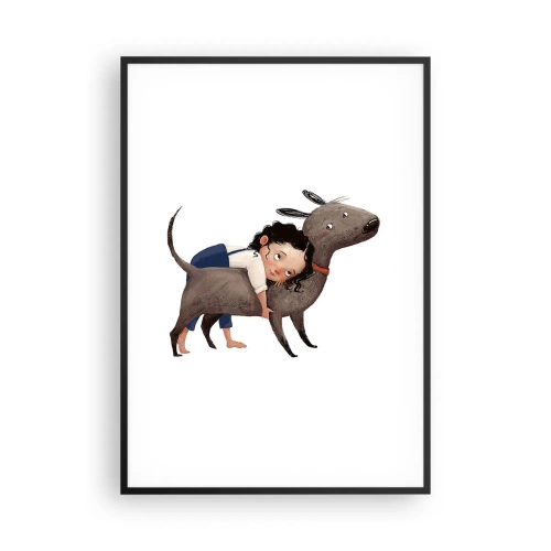 Poster in einem schwarzem Rahmen - Beste Freunde - 70x100 cm