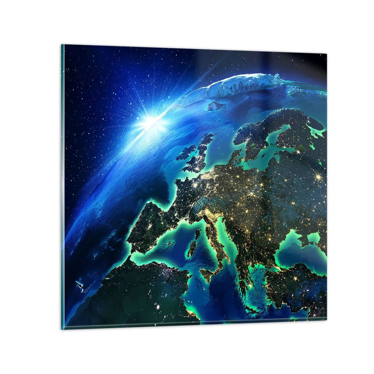 Glasbild - Bild auf glas - Funkelndes Europa - 30x30 cm