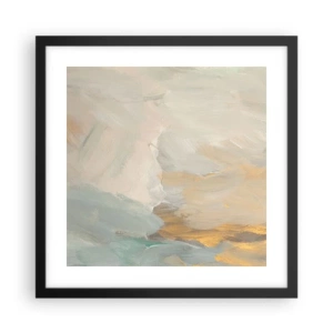 Poster in einem schwarzem Rahmen - Abstraktion – das Land der Sanftheit - 40x40 cm