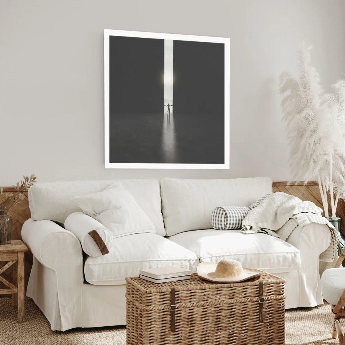 Poster - Ein Schritt in eine strahlende Zukunft - 40x40 cm