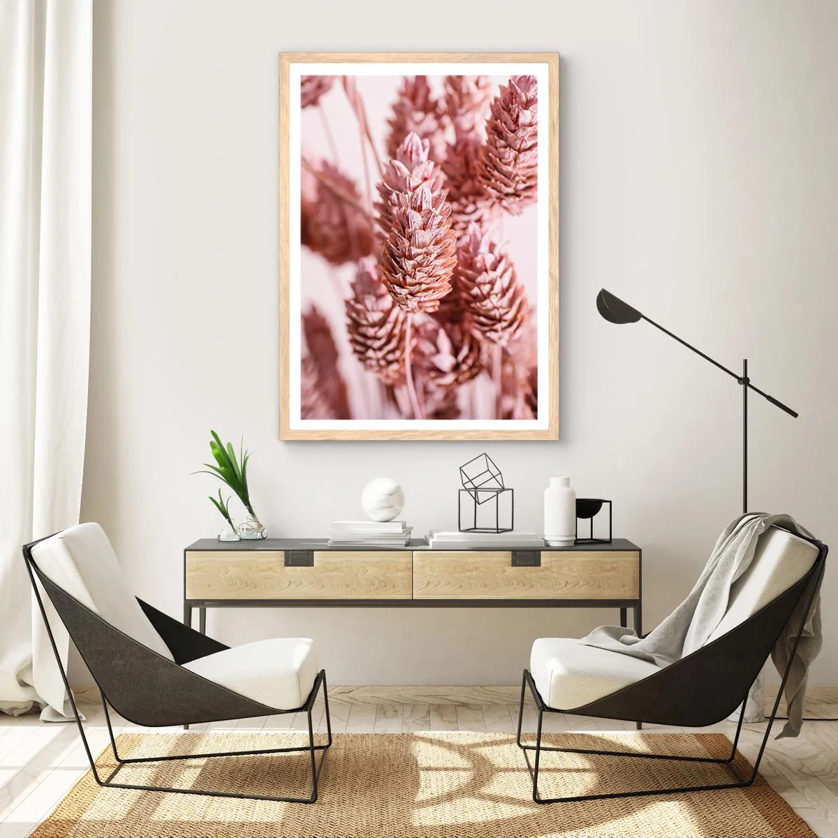 Poster in einem Rahmen aus heller Eiche - Scheinbar unauffällig - 70x100 cm