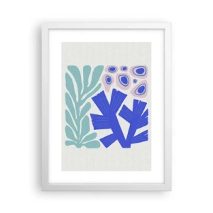 Poster in einem weißen Rahmen - Unterwassergarten - 30x40 cm