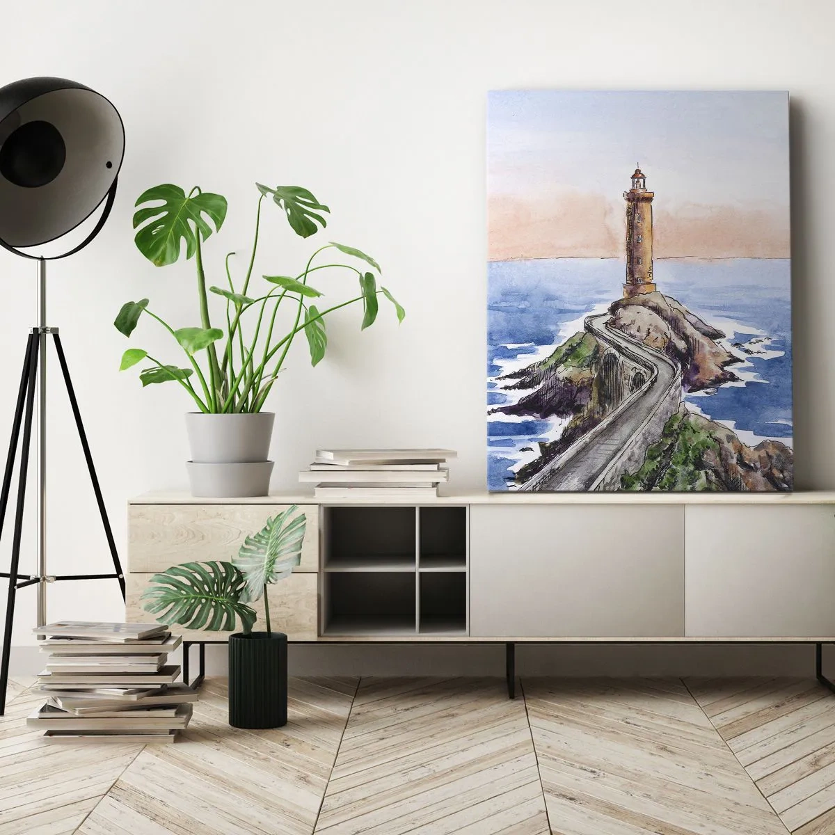 Bild auf Leinwand - Leinwandbild - Dem Meer zugewandt - 65x120 cm