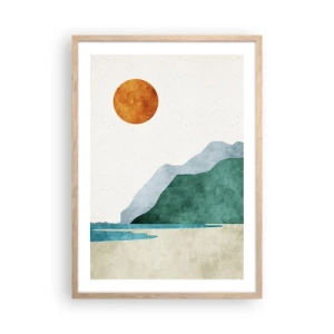 Poster in einem Rahmen aus heller Eiche - Landschaft, wie sie sein sollte - 50x70 cm