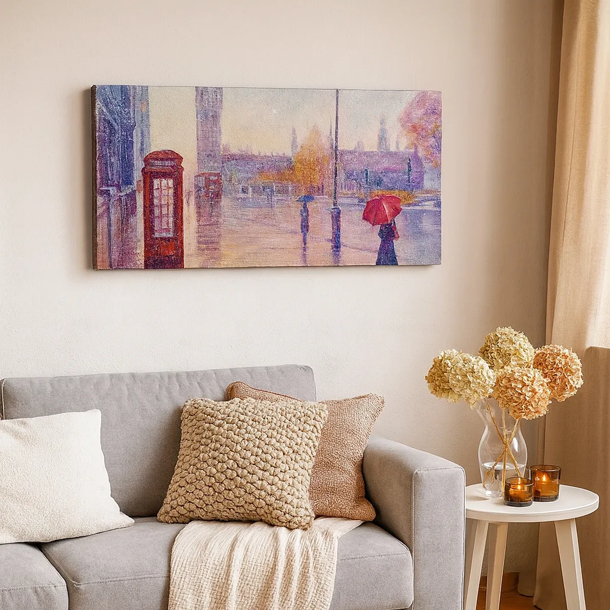 Bild auf Leinwand - Leinwandbild - Londoner Herbsttag - 30x30 cm