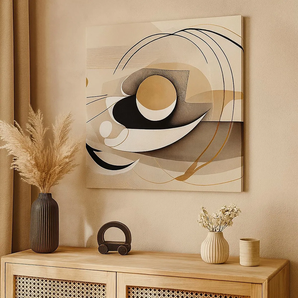 Bild auf Leinwand - Leinwandbild - Komposition: die Essenz des Wortes - 30x30 cm