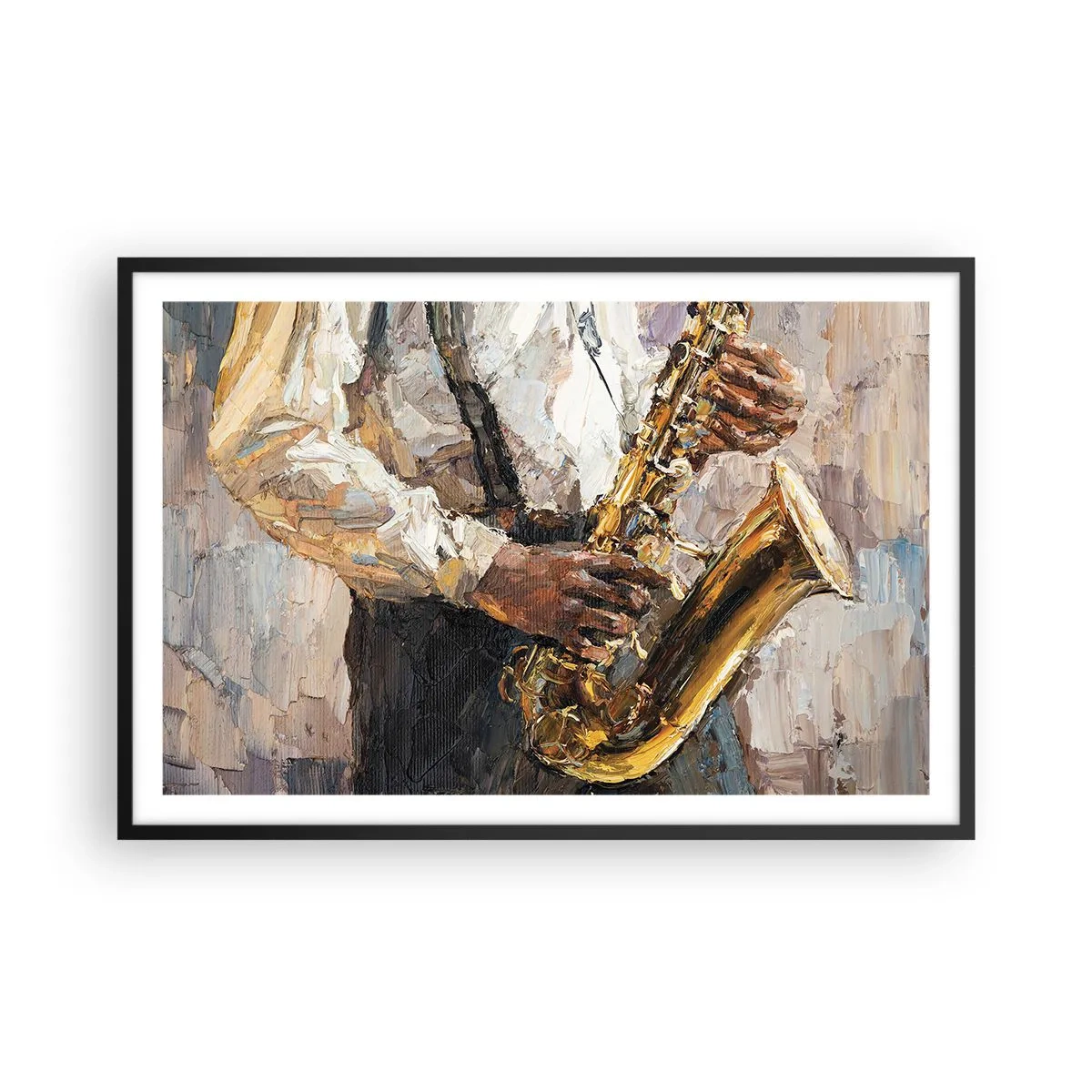 Poster in einem schwarzem Rahmen - Zeit fürs Solo - 91x61 cm