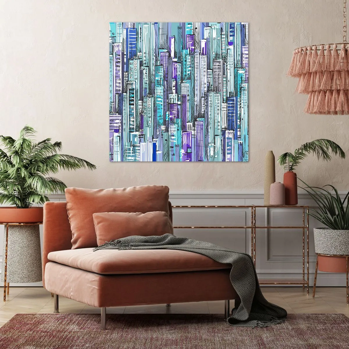 Bild auf Leinwand - Leinwandbild - Bläulich von dem Himmel - 30x30 cm