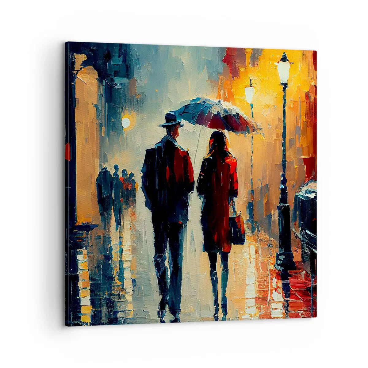 Bild auf Leinwand - Leinwandbild - Urbane Liebesgeschichte - 50x50 cm