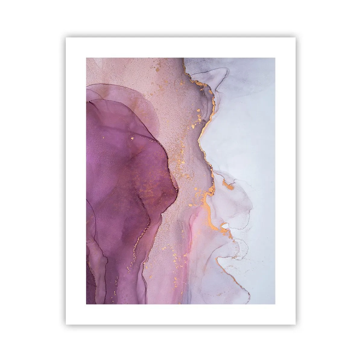 Poster - Violett und lila Wellen - 40x50 cm