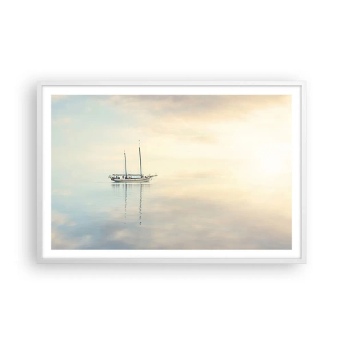 Poster in einem weißen Rahmen - Im Meer der Stille - 91x61 cm
