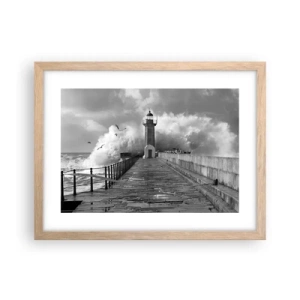 Poster in einem Rahmen aus heller Eiche - Furchtlos - 40x30 cm