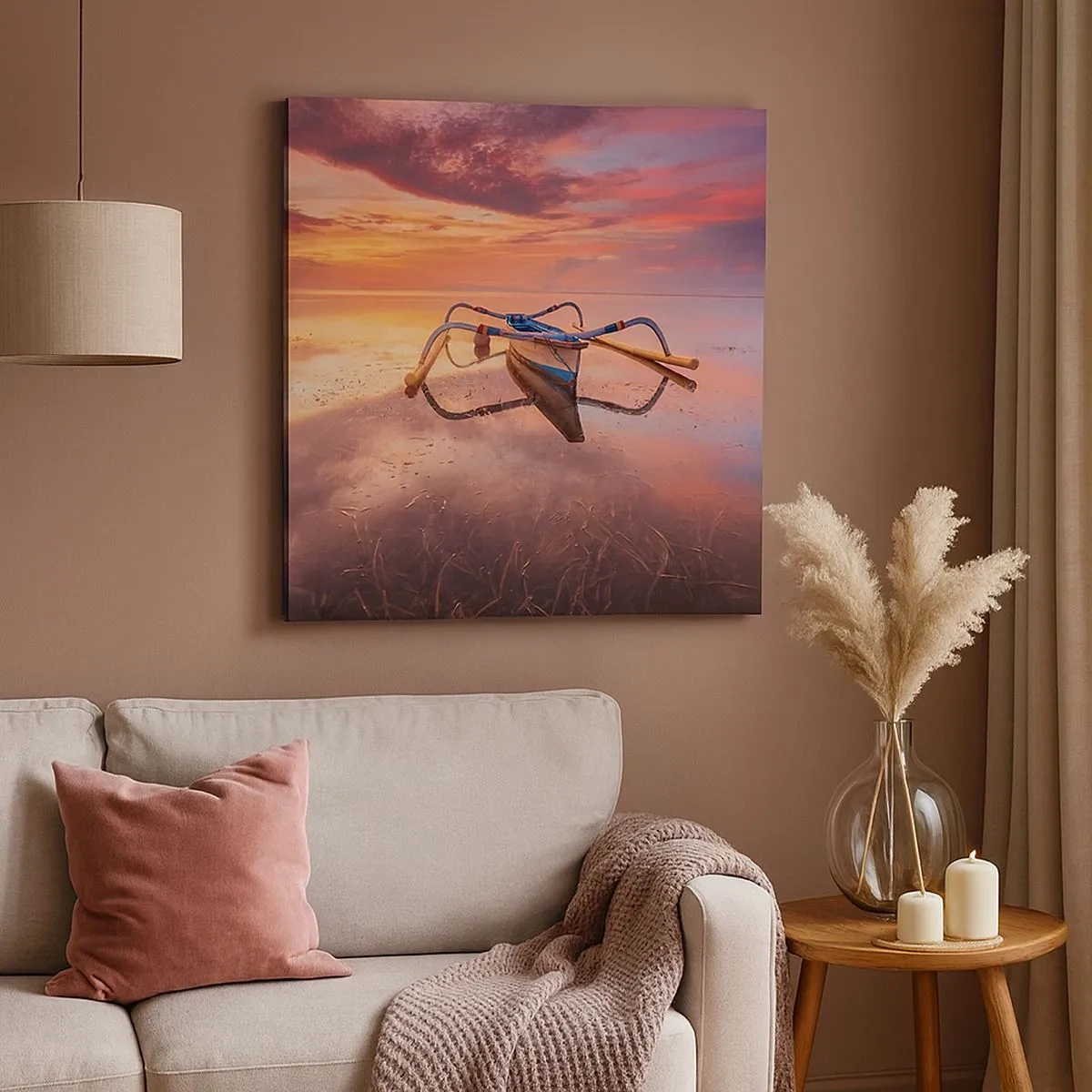 Bild auf Leinwand - Leinwandbild - Die Ruhe eines tropischen Abends - 30x30 cm