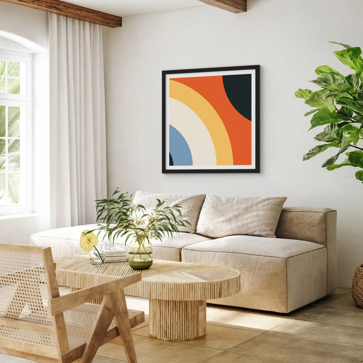 Poster in einem schwarzem Rahmen - Zu mir selbst - 30x30 cm