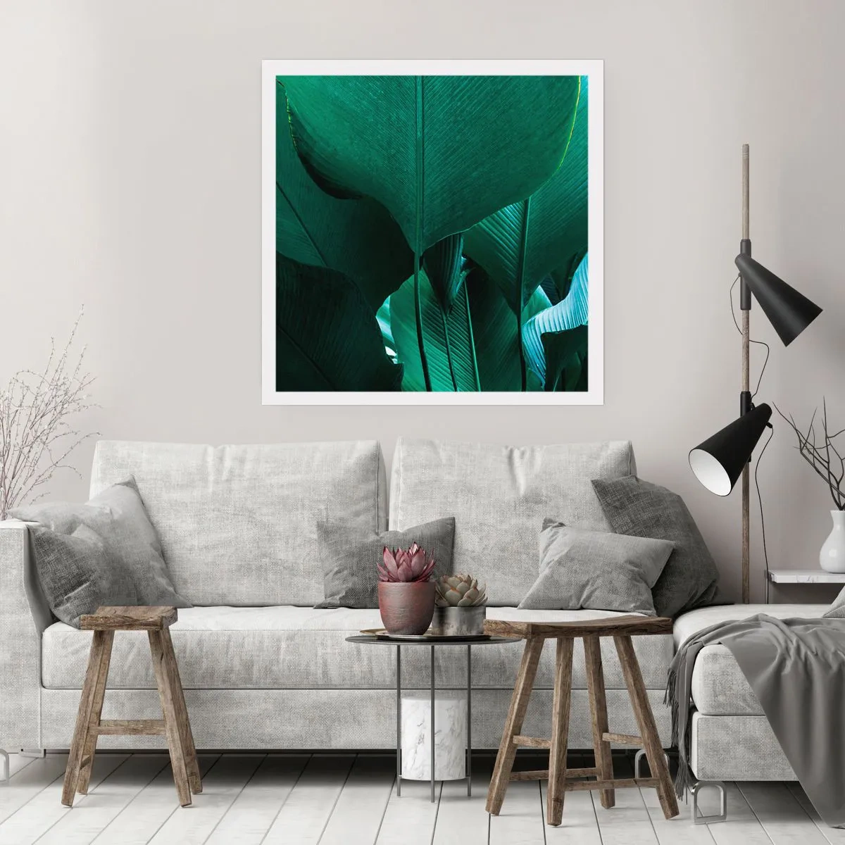 Poster - Dem Licht zugewandt - 60x60 cm