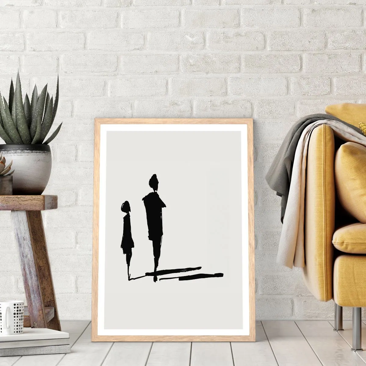 Poster in einem Rahmen aus heller Eiche - Mit Sicherheit zusammen? - 50x70 cm