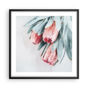 Poster in einem schwarzem Rahmen - Schämen sich für ihre eigene Schönheit - 50x50 cm