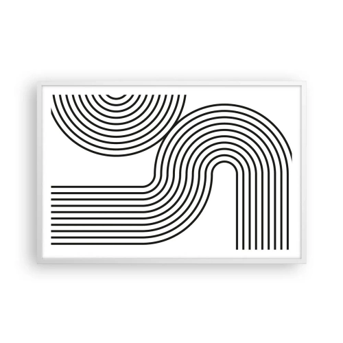 Poster in einem weißen Rahmen - An der Kurve - 91x61 cm