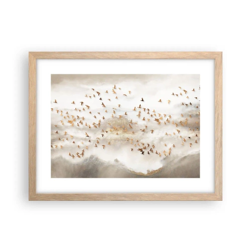 Poster in einem Rahmen aus heller Eiche - Es ist schon die Zeit… - 40x30 cm