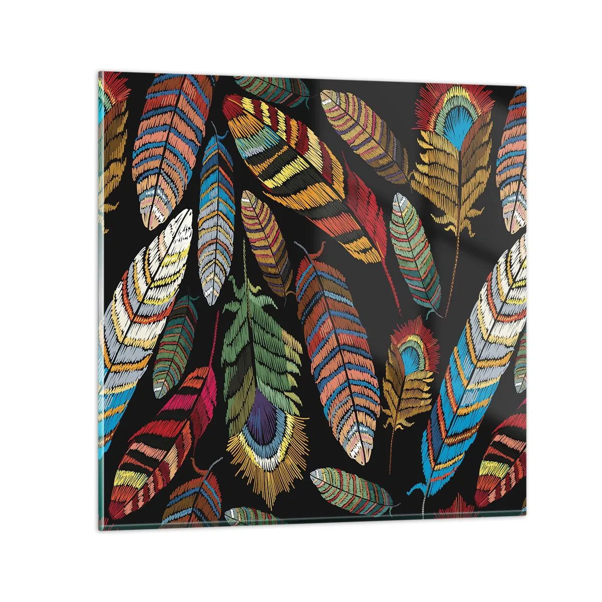 Glasbild - Bild auf glas - Der Vogelkarneval - 50x50 cm