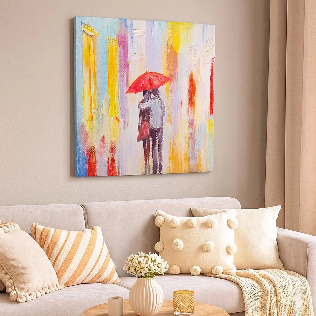 Bild auf Leinwand - Leinwandbild - Lass es weiter regnen - 30x30 cm