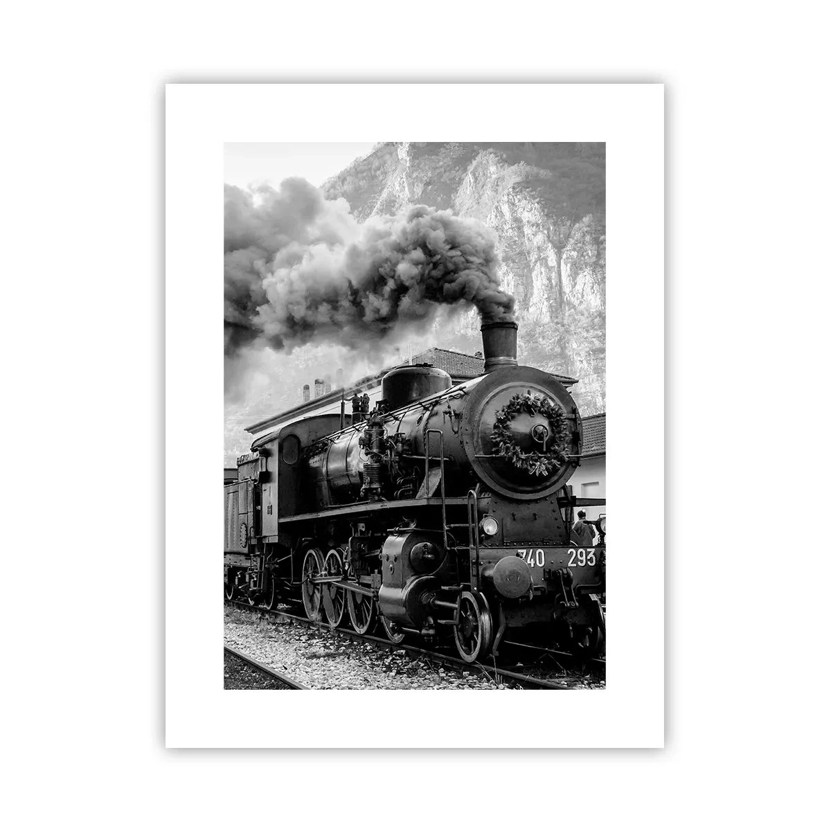 Poster - Steht am Bahnhof ... - 30x40 cm
