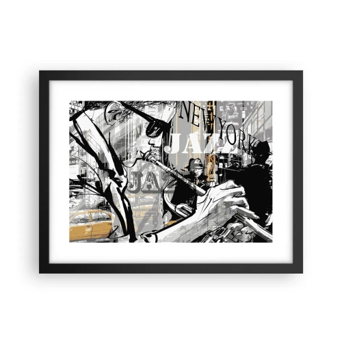 Poster in einem schwarzem Rahmen - Im Rhythmus von New York - 40x30 cm