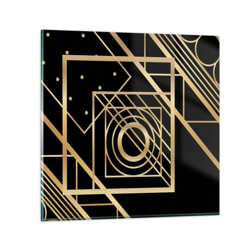 Glasbild - Bild auf glas - Goldene Geometrie - 30x30 cm