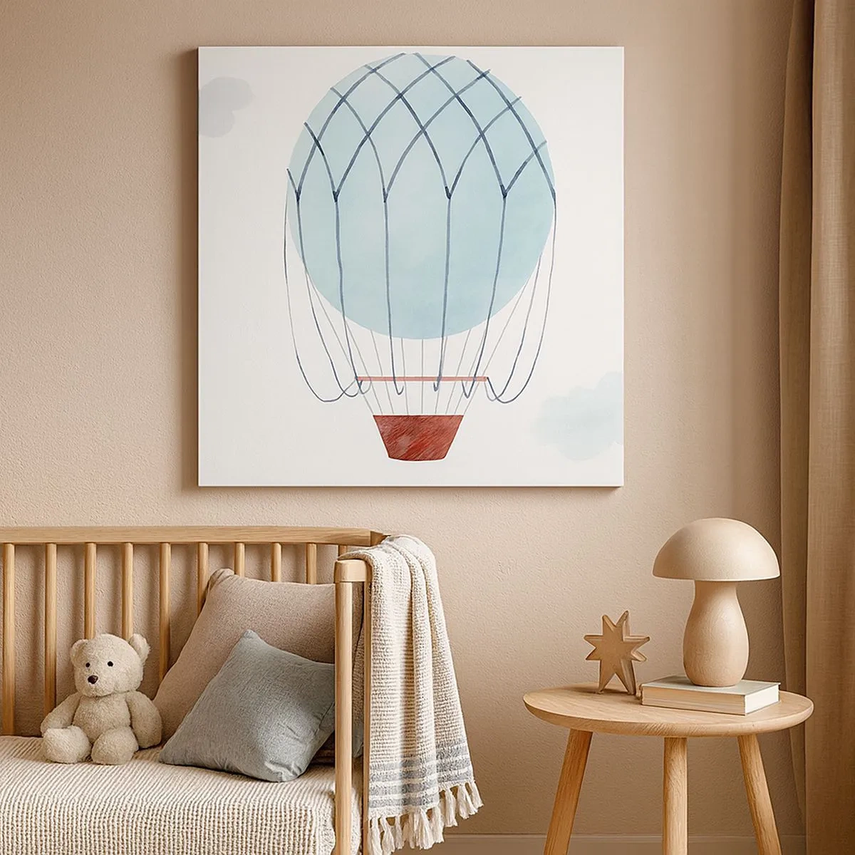 Bild auf Leinwand - Leinwandbild - Ganz in den Wolken - 30x30 cm